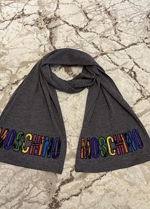 Оригінальний шарф moschino з вишивкою, вінтаж