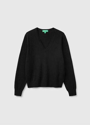 Жіночий чорний прямий светр benetton