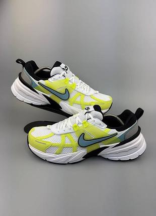 Кроссовки nike v2k run "white/cyber/denim turquoise"