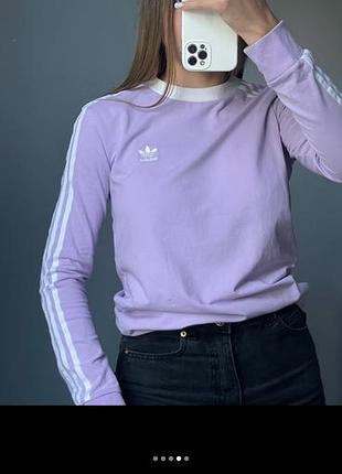 Лонгслів жіночий adidas бузковий 4
