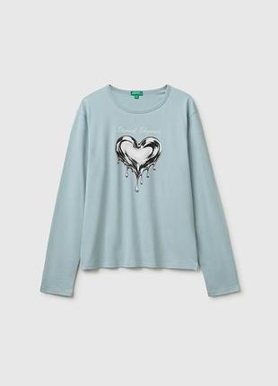 Детский чёрный прямой реглан benetton