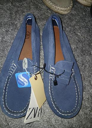 Мокасины детские новые замша zara 33-21