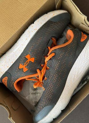 Кросівки under armour дитячі 
сірі з помаранчевим