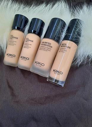Тональный и корректор kiko milano различные оттенки для светлой и серединной кожи
