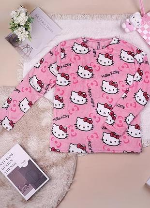 Плюшева кофта hello kitty піжама пижамная плюшевая кофта hello kitty чоловіча піжама жіноча піжама
