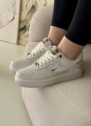 Nike air force 1 lunar new year beige white 4
