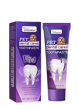 Зубная паста для собак и кошек yegbong pet v34 для удаления зубного камня и свежести дыхания
