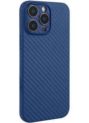 Чехол getman carbon ultra slim для apple iphone 15 pro max (6.7") blue