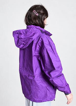 Фіолетова вінтажна вітровка з капюшоном oversize