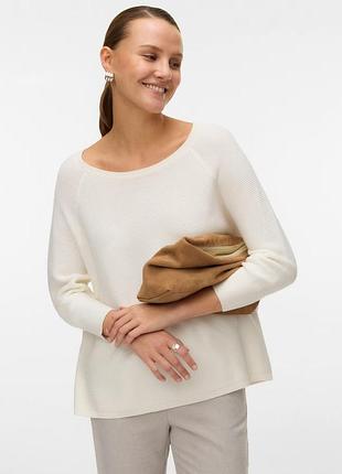 Женский белый свободный свитер vero moda