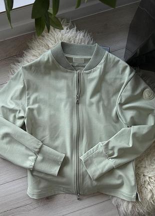 Зіпка олімпійка куртка moncler в оливковому мʼятному кольорі