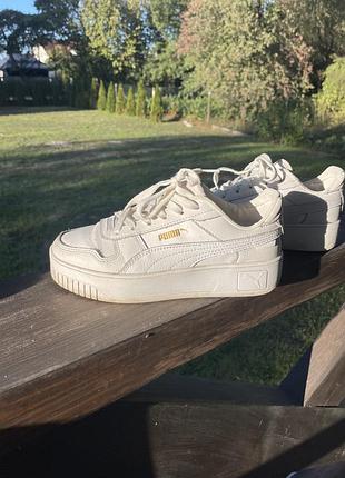 Кросівки puma білі, розмір 35.5, устілка 23 см, шкіра