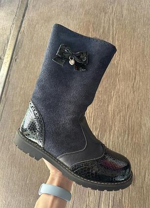 Детские зимние сапоги натуральная кожа, цигейка