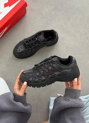 Nike p-6000 black burgundy crush 3
