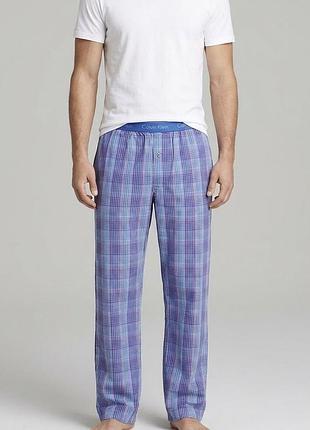 Домашние пижамные штаны кельвин кляйн ck calvin klein в клетку хлопковые котоновые