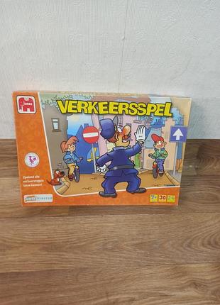 Детская настольная игра verkeersspel правила дорожного движения jumbo.