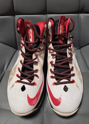 Nike lebron elite x 10 white university red orange 2