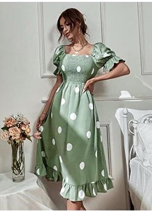 Сукня довга в горох на розмір l/xl