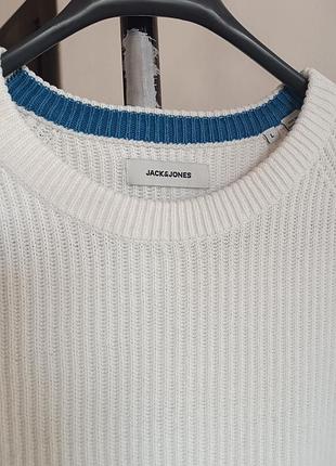 Білий чоловічий джемпер , jack& jones, l 4