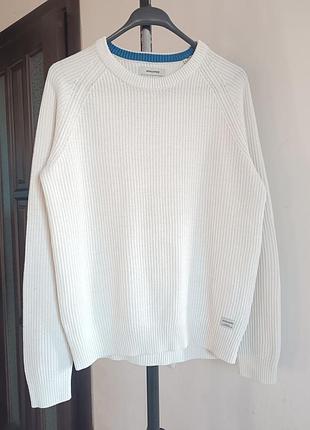 Білий чоловічий джемпер , jack& jones, l 3