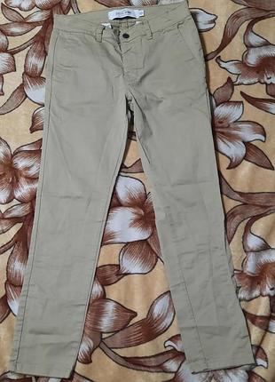 Чоловічі бежеві брюки чинос topman stretch skinny (розмір s / w30) — стан нових