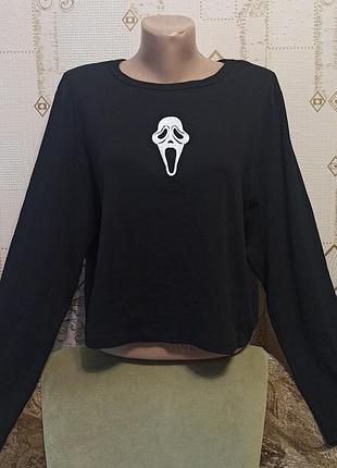 Ghost face the icon of halloween лонгслив маска крик в идеале размер
