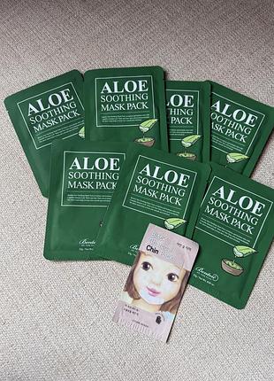 Набор корейских масок benton aloe + etude house
