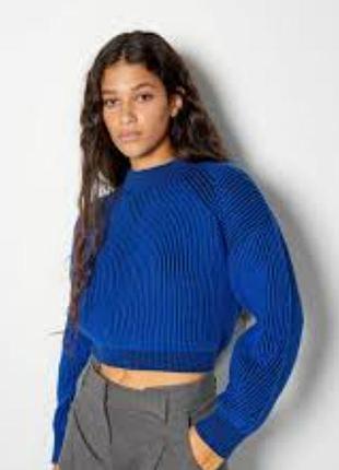 Свитер кроп в рубчик от bershka 4
