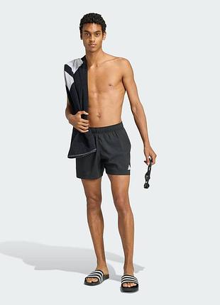 Черные шорты плавательные спортивные мужские adidas swim shorts 5-inch из легкого быстросохнущего материала