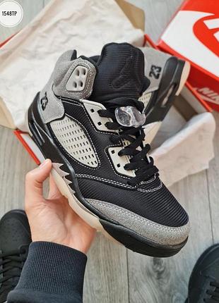 Nike air jordan 5 retro black/gray 2