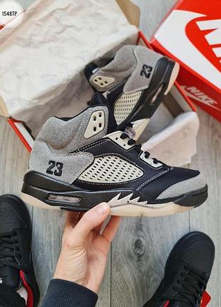 Nike air jordan 5 retro black/gray 3