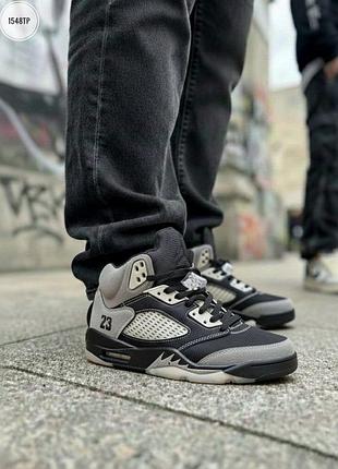 Nike air jordan 5 retro black/gray 8