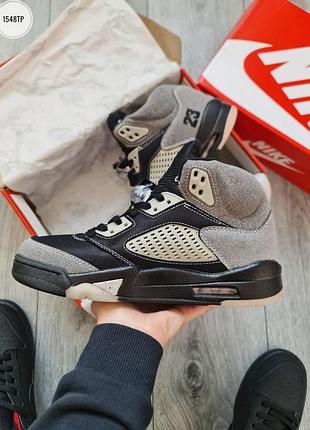 Nike air jordan 5 retro black/gray 4