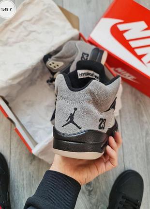 Nike air jordan 5 retro black/gray 7