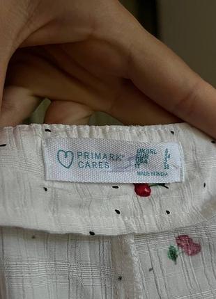 Біла міні-спідниця у вишеньки від primark 8