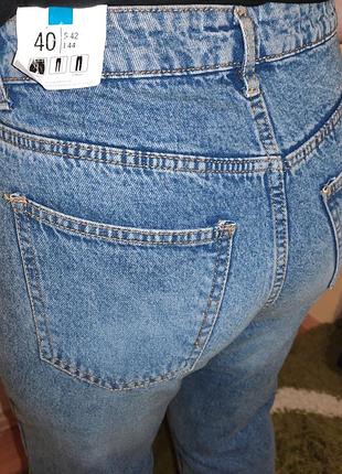 Новые сток стильные женские джинсы бренда janina denim светло-синего цвета с эффектом вываренного денима («варенки»).м.40