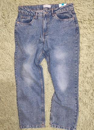 Новые сток стильные женские джинсы бренда janina denim светло-синего цвета с эффектом вываренного денима («варенки»).м.40