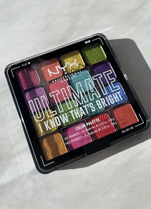 Nyx pro makeup найкраща палетка тіней i know that's bright