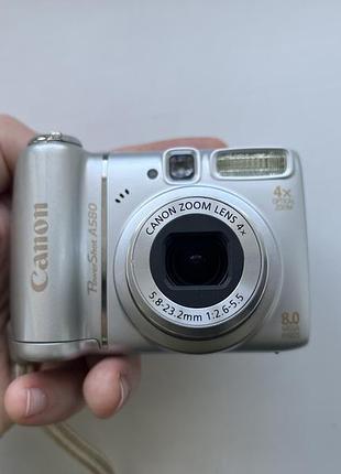 Вінтажний y2k фотоаппарат камера 2000х canon powershot a580 ідеальний + флешка 2 gb