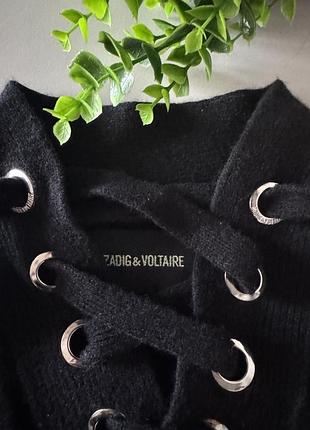 Светр жіночий zadig&voltaire чорний, розмір xs-s, 95% шерсть, 5% кашемір