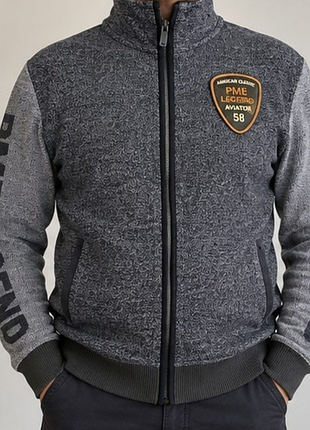 Чоловіча кофта pme legend american classic aviator xxl сіра на блискавці