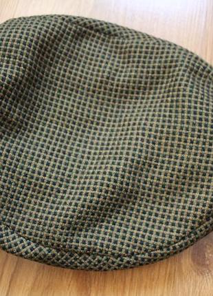 Кепка унисекс шерстяная фуражка кепи borsalino wool flat cap made in italy (размер 59/l)