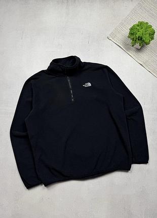 Зіп 1/4 флісова кофта чорна чоловіча the north face оригінал tnf