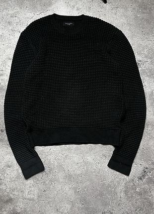 Вʼязаний вафельний світшот свет allsaints