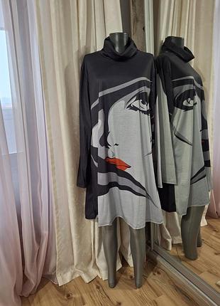 Стильне з обличчям плаття 👗 2