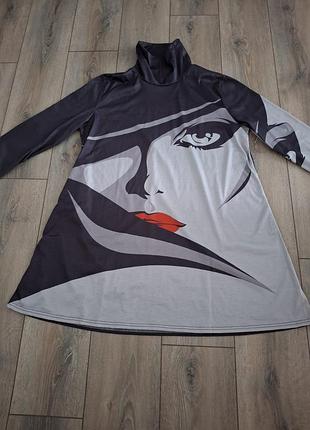 Стильне з обличчям плаття 👗 4