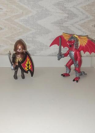 Игровой набор playmobil серия dragons / «огнутый дракон с воином» / fire dragon with warrior,