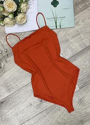 Кораллово-красный боди, бодик zara, р.s-m
