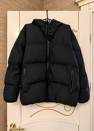 Пуховик для хлопчика zara оверсайз чорний
