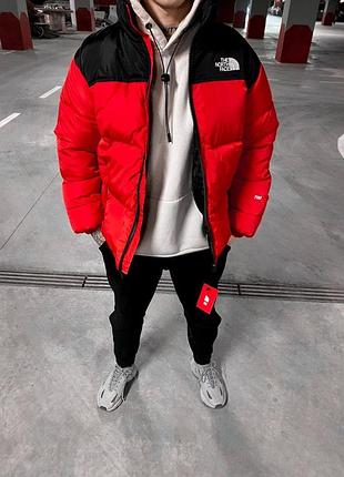 Пуховик червоний the north face 700